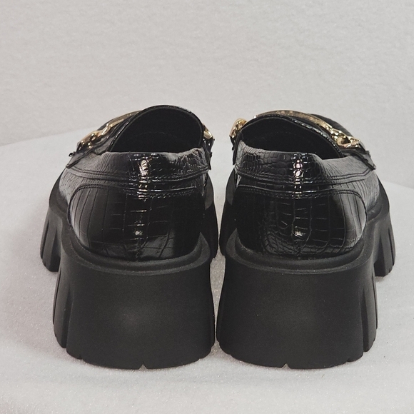 GBG Los Angeles Collie Platform Black Loafers Sz 5.5 Chunky Lug Heel Y2K,Preppy - Picture 5 of 8